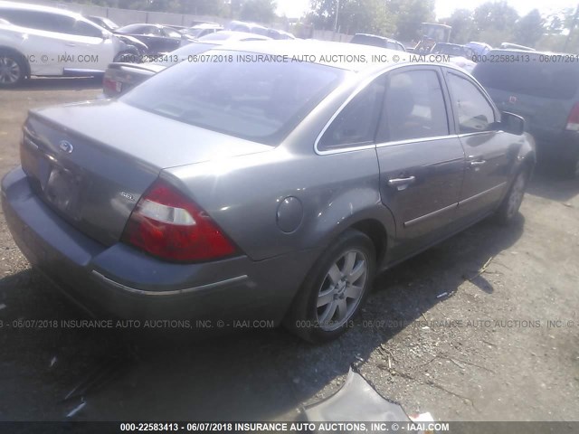 1FAHP24135G143204 - 2005 FORD FIVE HUNDRED SEL GRAY photo 4