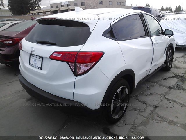 3CZRU5H54JM702601 - 2018 HONDA HR-V EX WHITE photo 4