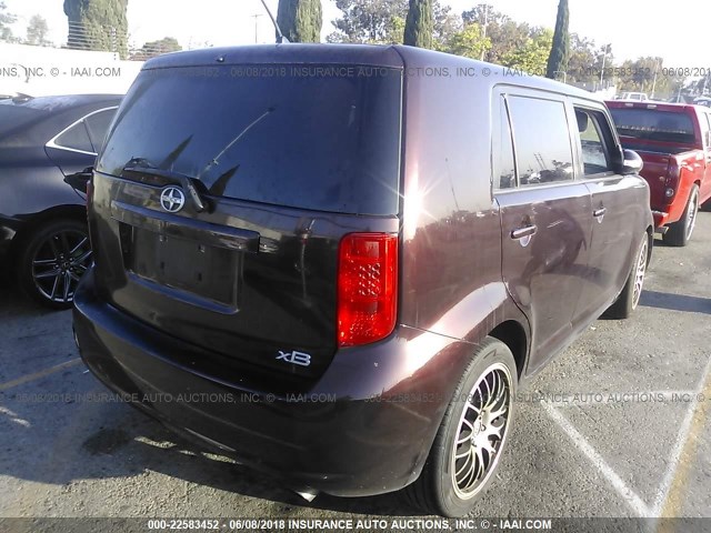 JTLKE50E481046590 - 2008 TOYOTA SCION XB მუქწითელი ფოტო 4