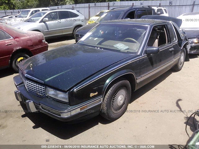 1G6EL13B1MU602455 - 1991 CADILLAC ELDORADO GREEN photo 2