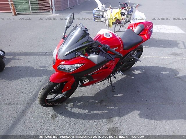 JKAEX8B14GDA25554 - 2016 KAWASAKI EX300 B RED photo 2