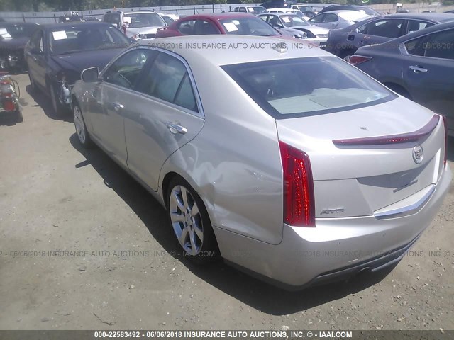 1G6AB5RA4D0151617 - 2013 CADILLAC ATS LUXURY GOLD photo 3