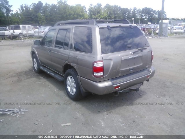 JN8DR09Y02W747540 - 2002 NISSAN PATHFINDER LE/SE GOLD photo 3