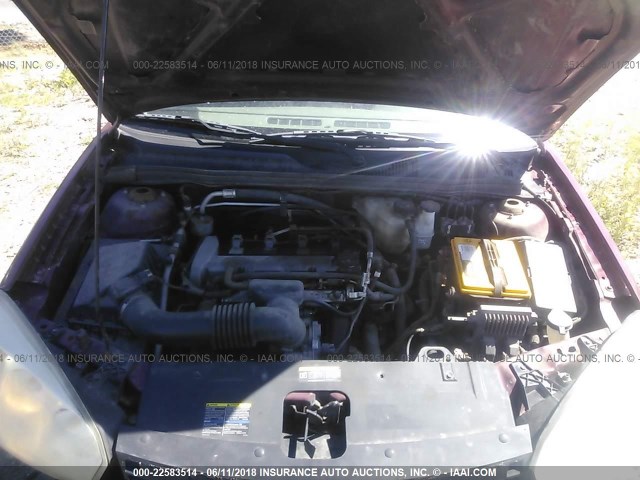 1G1ZS58F37F213368 - 2007 CHEVROLET MALIBU LS BURGUNDY photo 10