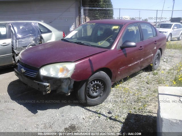 1G1ZS58F37F213368 - 2007 CHEVROLET MALIBU LS BURGUNDY photo 2