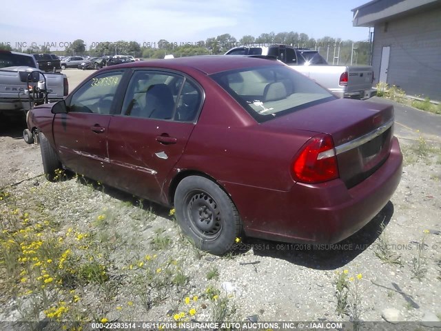 1G1ZS58F37F213368 - 2007 CHEVROLET MALIBU LS BURGUNDY photo 3