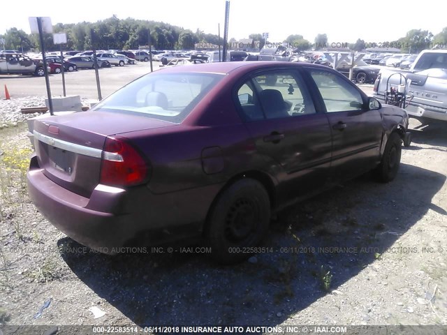 1G1ZS58F37F213368 - 2007 CHEVROLET MALIBU LS BURGUNDY photo 4