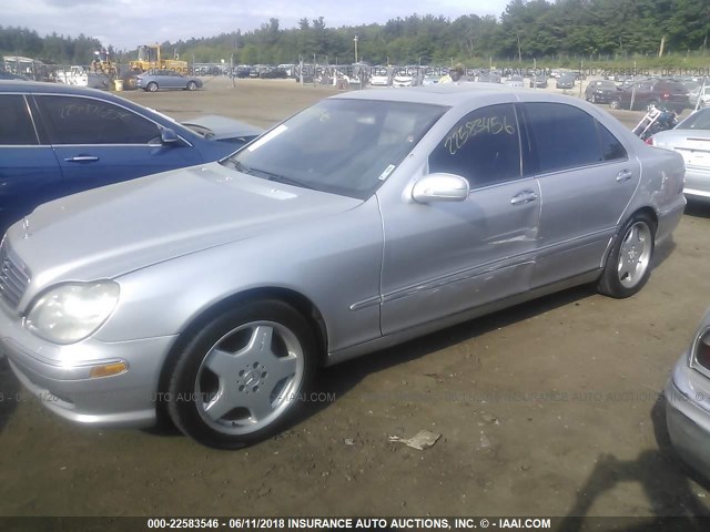 WDBNG70J31A186808 - 2001 MERCEDES-BENZ S 430 SILVER photo 2