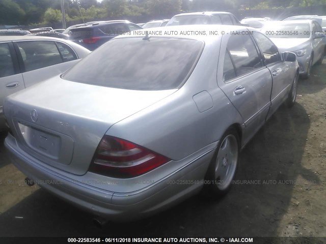 WDBNG70J31A186808 - 2001 MERCEDES-BENZ S 430 SILVER photo 4