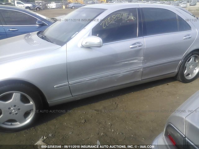 WDBNG70J31A186808 - 2001 MERCEDES-BENZ S 430 SILVER photo 6