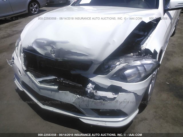 WDDKJ7CB6AF041037 - 2010 MERCEDES-BENZ E 550 WHITE photo 6