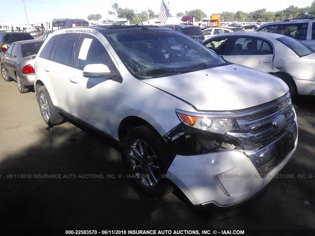 2FMDK3JCXCBA93095 - 2012 FORD EDGE SEL WHITE photo 1