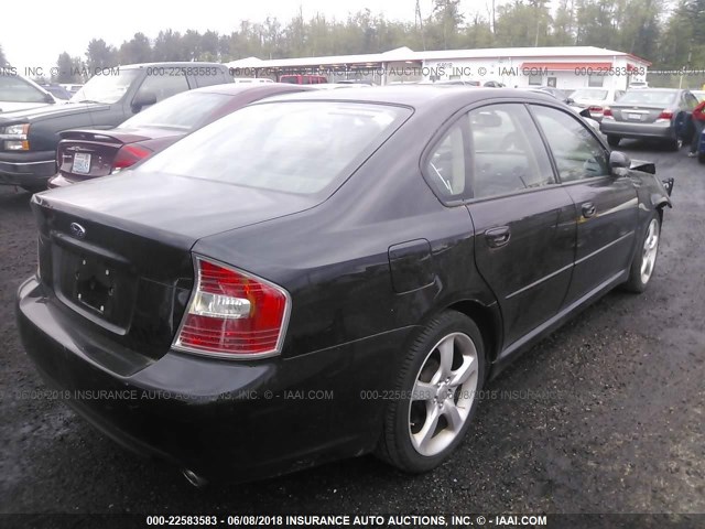 4S3BL676064204988 - 2006 SUBARU LEGACY GT LIMITED BLACK photo 4