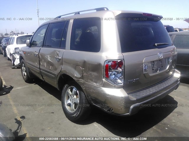 5FNYF28496B011738 - 2006 HONDA PILOT EX GOLD photo 3