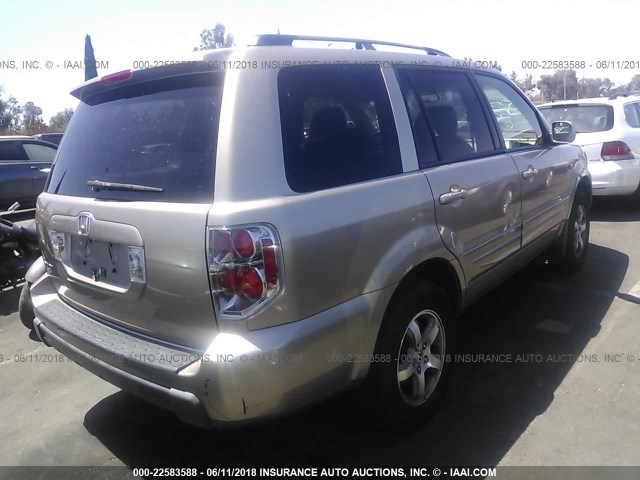 5FNYF28496B011738 - 2006 HONDA PILOT EX GOLD photo 4