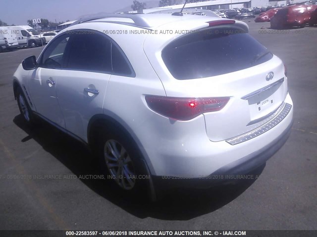 JN8AS1MW5AM851082 - 2010 INFINITI FX35 WHITE photo 3