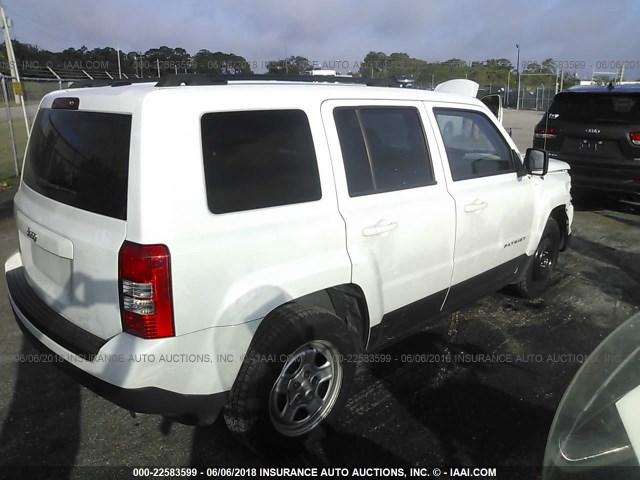 1C4NJPBA9GD519178 - 2016 JEEP PATRIOT SPORT WHITE photo 4