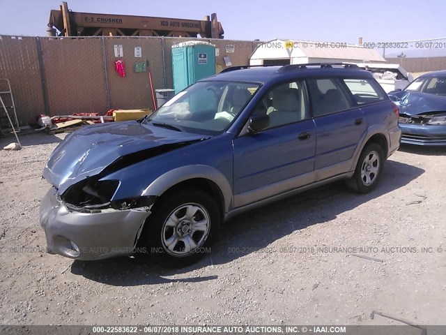 4S4BP61C177346216 - 2007 SUBARU LEGACY OUTBACK 2.5I BLUE photo 2