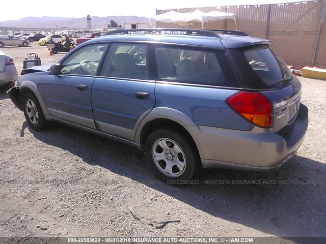 4S4BP61C177346216 - 2007 SUBARU LEGACY OUTBACK 2.5I BLUE photo 3