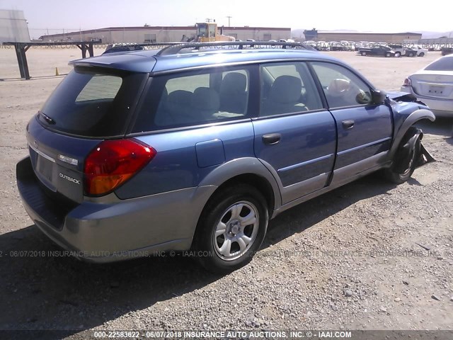 4S4BP61C177346216 - 2007 SUBARU LEGACY OUTBACK 2.5I BLUE photo 4