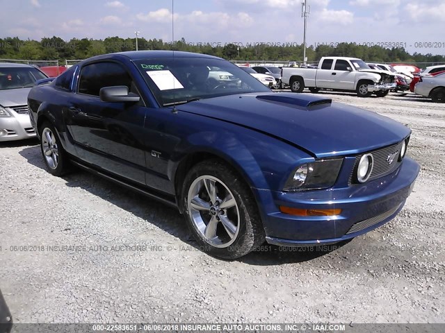 1ZVFT82H275368516 - 2007 FORD MUSTANG GT BLUE photo 1