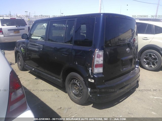 JTLKT324454018507 - 2005 TOYOTA SCION XB Dark Blue photo 3