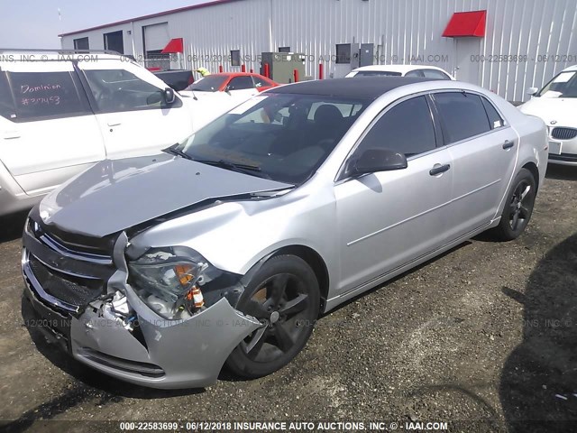1G1ZC5EU6CF332624 - 2012 CHEVROLET MALIBU 1LT SILVER photo 2