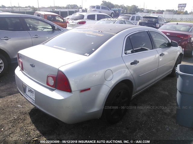 1G1ZC5EU6CF332624 - 2012 CHEVROLET MALIBU 1LT SILVER photo 4