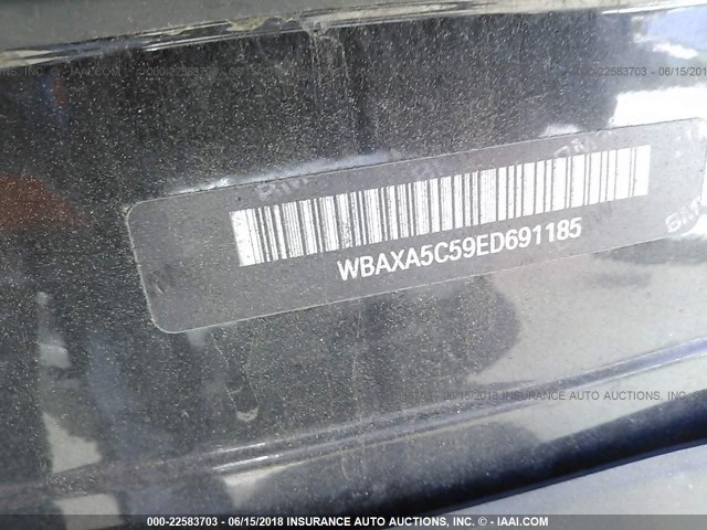WBAXA5C59ED691185 - 2014 BMW 535 D BLACK photo 9