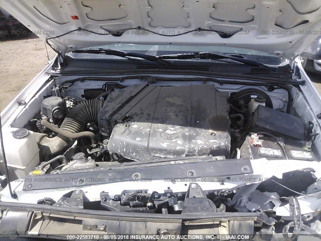 5TFJU4GN6FX076064 - 2015 TOYOTA TACOMA DOUBLE CAB PRERUNNER WHITE photo 10