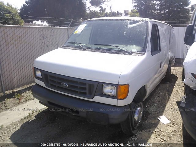 1FTNS24L56HA26300 - 2006 FORD ECONOLINE E250 VAN WHITE photo 2