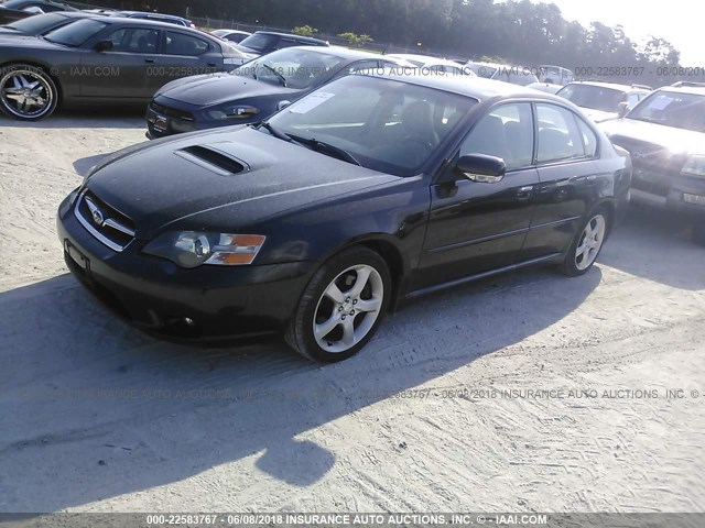 4S3BL676354208211 - 2005 SUBARU LEGACY GT LIMITED BLACK photo 2