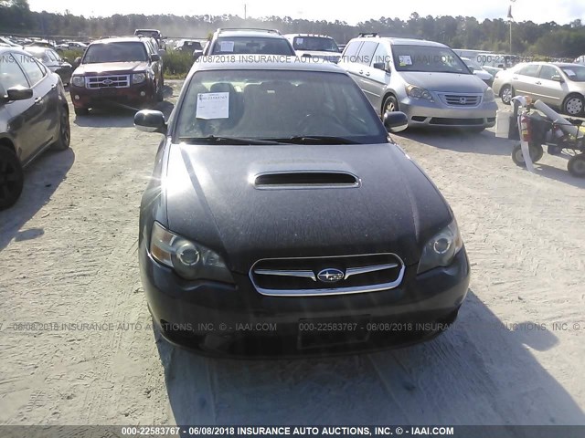 4S3BL676354208211 - 2005 SUBARU LEGACY GT LIMITED BLACK photo 6