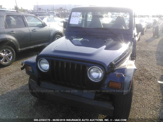 1J4FY19S4VP508722 - 1997 JEEP WRANGLER / TJ SPORT BLUE photo 6