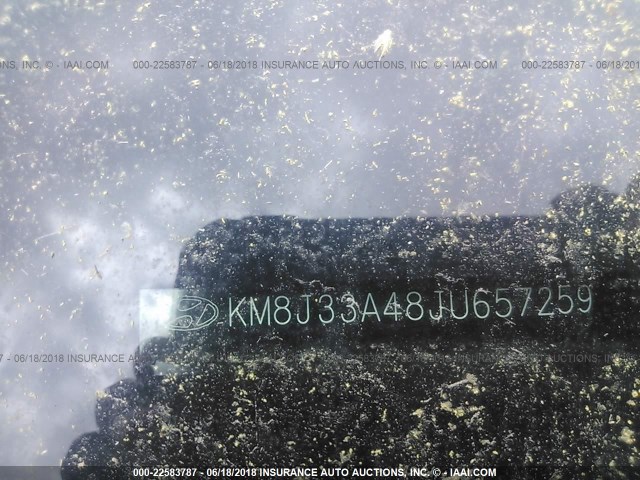 KM8J33A48JU657259 - 2018 HYUNDAI TUCSON LIMITED/SPORT AND ECO/SE BLACK photo 9