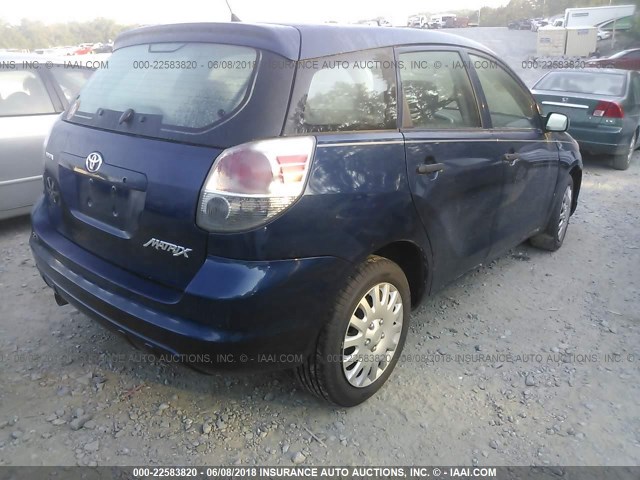 2T1KR32E77C645687 - 2007 TOYOTA COROLLA MATRIX XR BLUE photo 4