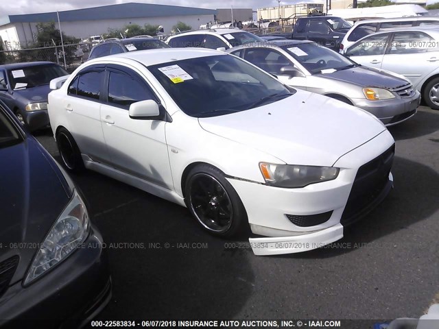 JA3AU26U29U020074 - 2009 MITSUBISHI LANCER ES/ES SPORT WHITE photo 1