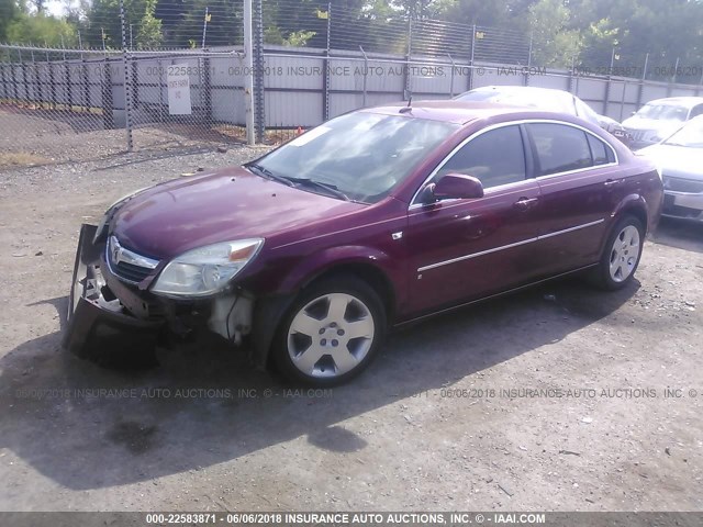 1G8ZS57N77F194477 - 2007 SATURN AURA XE MAROON photo 2