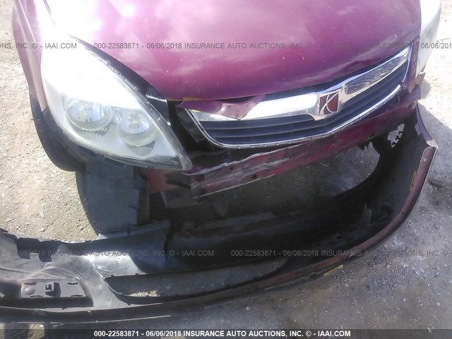 1G8ZS57N77F194477 - 2007 SATURN AURA XE MAROON photo 6