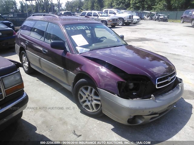 4S3BH6755Y7619623 - 2000 SUBARU LEGACY OUTBACK AWP 栗色 照片 1