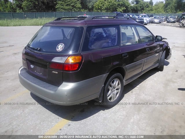 4S3BH6755Y7619623 - 2000 SUBARU LEGACY OUTBACK AWP 栗色 照片 4