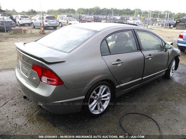 2HGFA55517H709911 - 2007 HONDA CIVIC SI GRAY photo 4