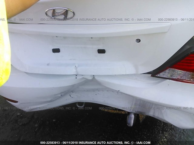 KMHCT4AE3EU605700 - 2014 HYUNDAI ACCENT GLS/GS WHITE photo 6