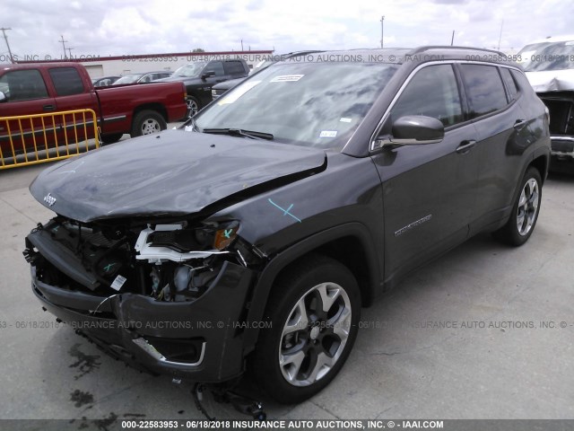 3C4NJCCB5JT358362 - 2018 JEEP COMPASS LIMITED BROWN photo 2