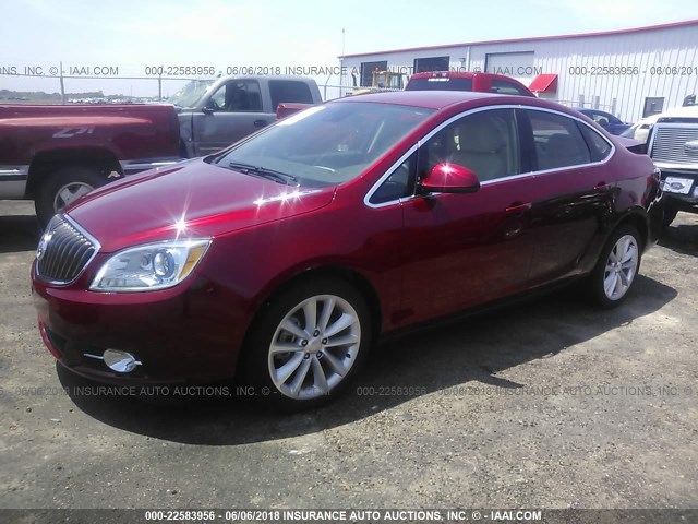 1G4PR5SK3G4109891 - 2016 BUICK VERANO CONVENIENCE RED photo 2