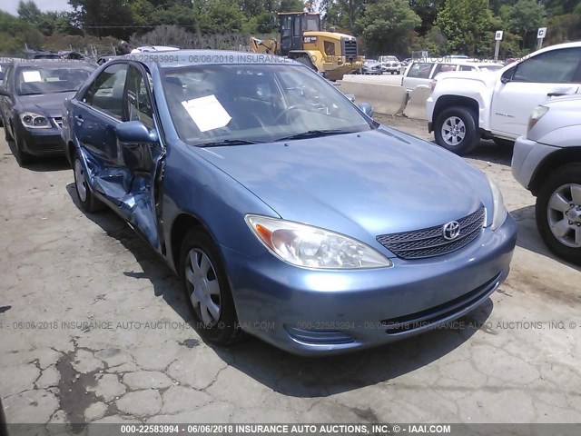 4T1BE32K44U904972 - 2004 TOYOTA CAMRY LE/XLE/SE BLUE photo 1
