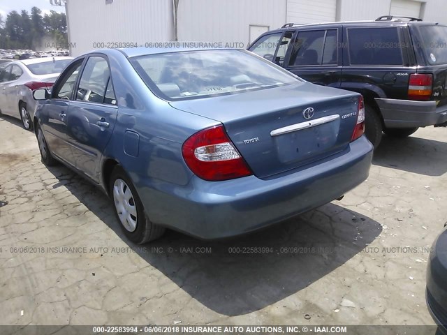 4T1BE32K44U904972 - 2004 TOYOTA CAMRY LE/XLE/SE BLUE photo 3