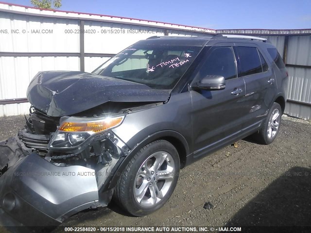 1FM5K8F86DGA60028 - 2013 FORD EXPLORER LIMITED GRAY photo 2