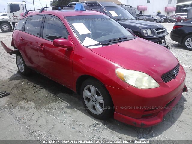 2T1KR32E14C218341 - 2004 TOYOTA COROLLA MATRIX XR RED photo 1