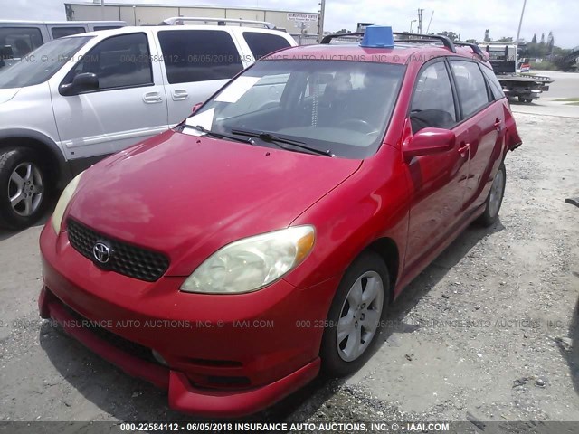 2T1KR32E14C218341 - 2004 TOYOTA COROLLA MATRIX XR RED photo 2
